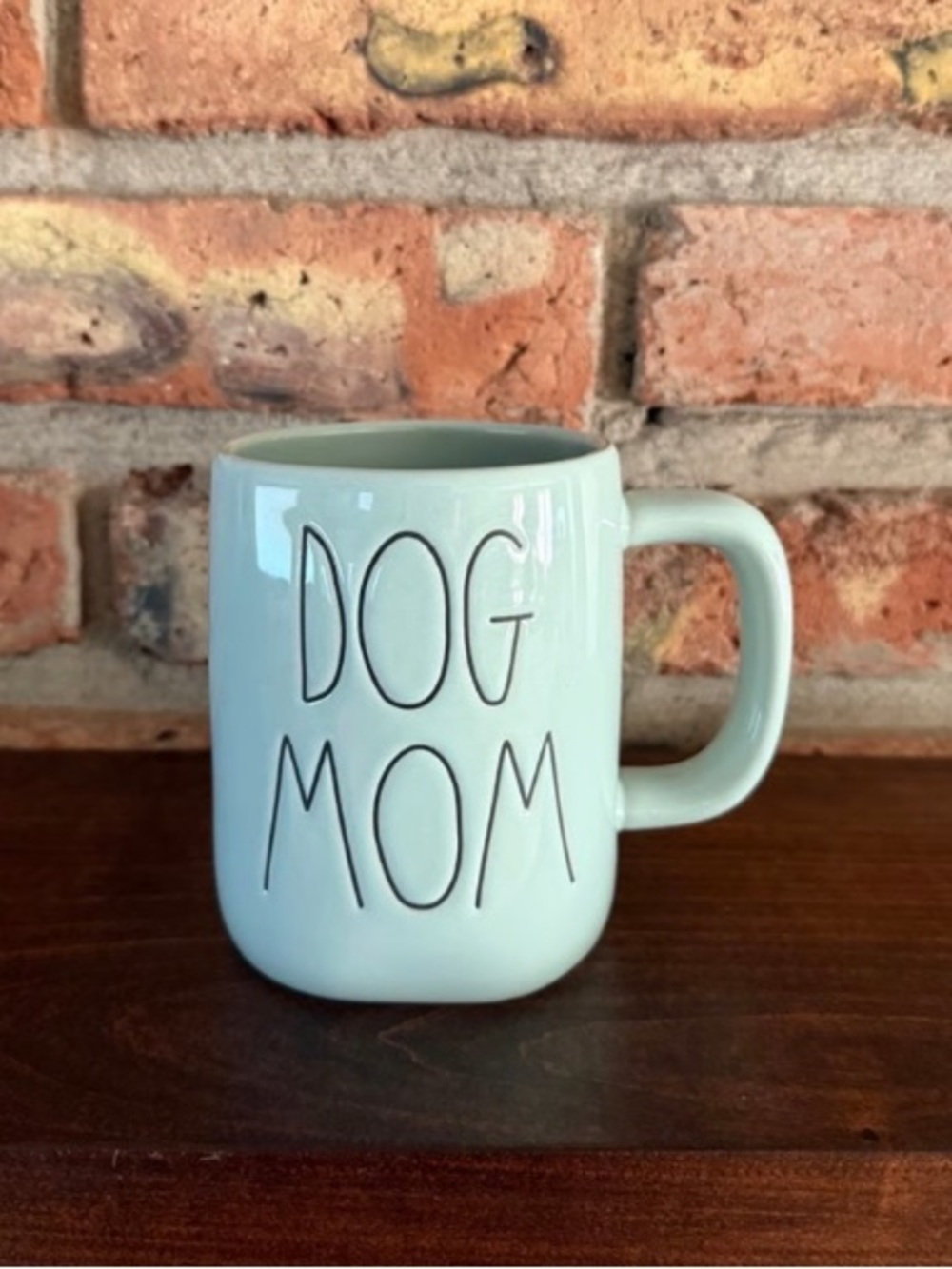Dog Mom Ceramic Mug in Light Mint